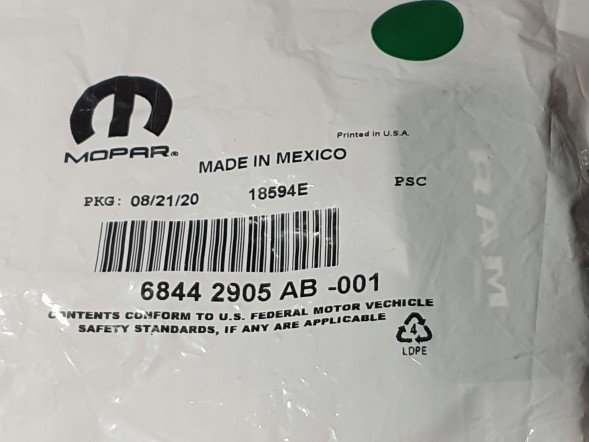 Dodge OE 68442905AB КЛЮЧ DODGE РАМ 2019-21 МОПАР 05