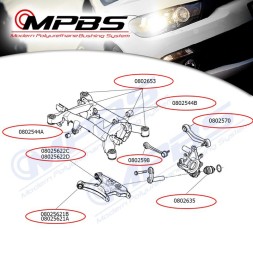 MPBS 0802553/E39/Touring/MPBS BMW E39 Touring Втулка Втулки Заднього візка Балки Санок Поліуретан MPBS