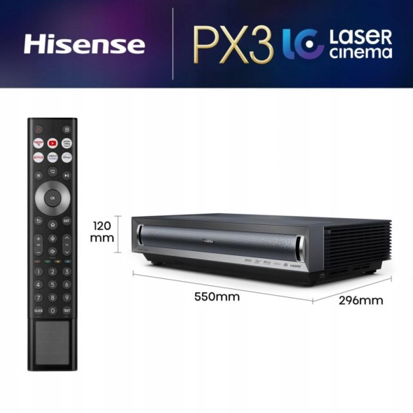 Китай WEW-SC-AB-URHISAUHPX30000 Проєктор Hisense PX3 4K Smart Laser Cinema WiFi HDR Dolby Vision