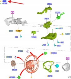Ford OE КЕРМО FORD FOCUS MK4 2018- 2647027 _ JX7B-3600-MG3ZHE