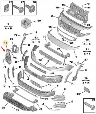 Opel OE KIEROWNICA WLOT POWIETRZA 9816871780 OPEL COMBO E BERLINGO IV 21R 1.5D КЕРМО ПОВІТРОЗАБІРНИК 9816871780 OPEL COMBO E BERLINGO IV 21Р 1.5Д