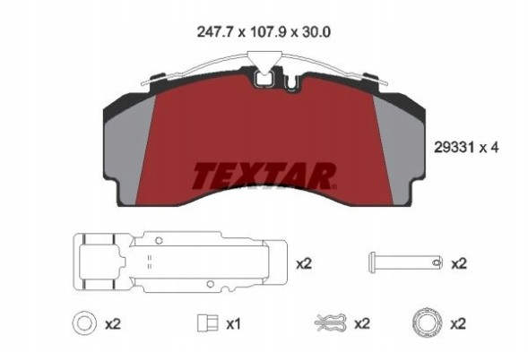 Textar 2933101 Гальмівні колодки textar 2933101