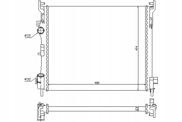 Nissens PRO/67246 NIS Охолоджувач двигуна dacia logan logan express logan + асистент зіткнення #34