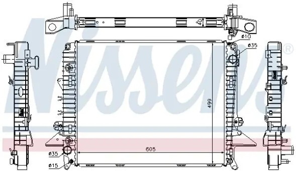 Nissens 64321A Охолоджувач води 64321a nissens land rover discovery