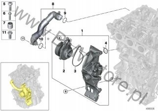 BMW OE 8631940 11518631940 НОВА лапа кронштейна насоса охолоджуючої рідини BMW F39 X2 F40 F45 F46 F48