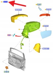 Ford OE ДЗЕРКАЛО ПРАВЕ ЗОВНІШНЄ FORD ECOSPORT 2013- 2292927 _ DN15-17682-AC