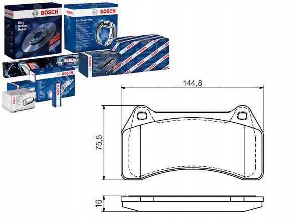 Bosch BOS0 986 494 448(iMOTO) Гальмівні колодки jaguar передні s-type 4,2 02-09 bos + комплект водія #35