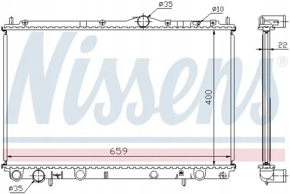 Nissens 65559A Охолоджувач води 65559а nissens volvo s40