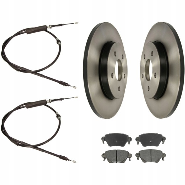 ME Premium 2x 220 810 + 322554 + 2x 32-0055 КОЛОДКИ ДИСКИ ЗАДНІ ТРОСИ FORD MONDEO MK3 III 2000-