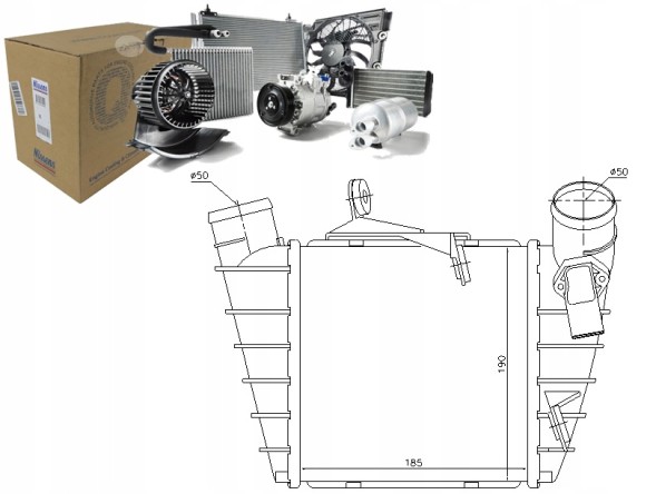 Nissens 96770 Інтеркулер сидіння skoda vw cordoba 02- 1.4 tdi