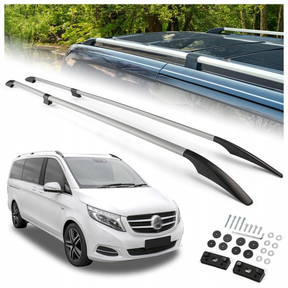 CHROMEMASTER OM-RR-D0011-002 Пороги даху багажник для MERCEDES V-KLASA W447 2014- SHORT | КОРОТКИЙ