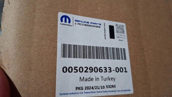 Fiat OE S26336115 ГУМОВІ КИЛИМКИ 50290633 FIAT DUCATO 2006-