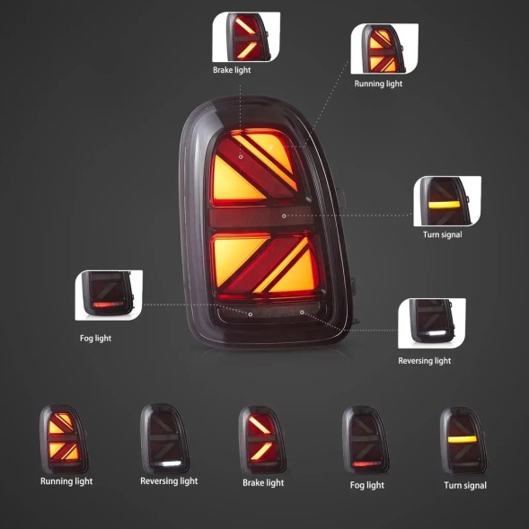 VLAND 51L1911E mhm Задній ліхтар Vland Full LED з динамічним покажчиком повороту для Mini Countryman II F60