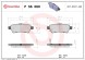 P56060 BREMBO Комплект гальмівних колодок з 4 шт