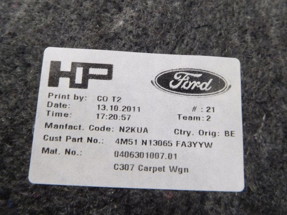 Ford OE Килимок - Вантажний відсік FORD Focus 04-08/Focus C-MAX 03-07 OE 1684941