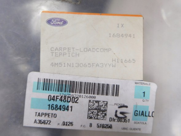 Ford OE Килимок - Вантажний відсік FORD Focus 04-08/Focus C-MAX 03-07 OE 1684941