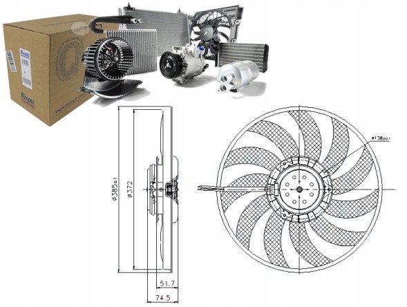 Nissens PRO/85638 NIS Вентилятор радіатора audi a4 a6 a6 allroad seat ex + асистент зіткнення #34