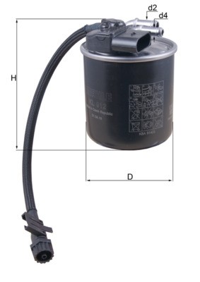 KL912 MAHLE ORIGINAL Фільтр палива