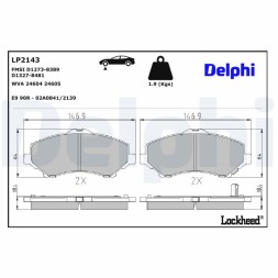 LP2143 DELPHI Комплект гальмівних колодок з 4 шт дисків