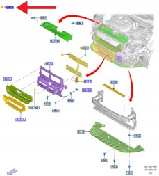 Ford OE JM2B-8475-BA JM2Z8475A ЖАЛЮЗІ РОЛЕТА 2.0 ECOBLUE FORD S-MAX GALAXY 2018- OE 2268157 _ JM2B-8475-BA