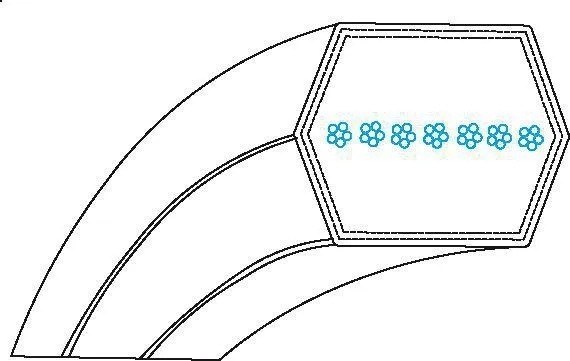 AD BRAKE Клиновий ремінь HEX AAx94.0 LG 75404174