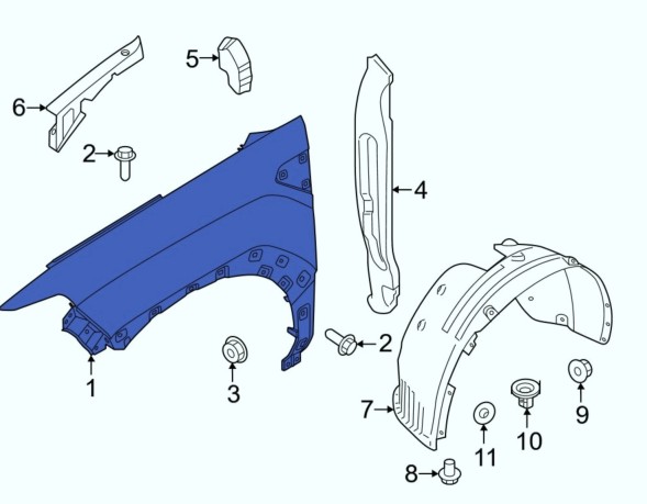 OEM 66320-R6000 Праве переднє крило Hyundai Santa Fe MX5 2024+ 66320R6000, 66320P6000