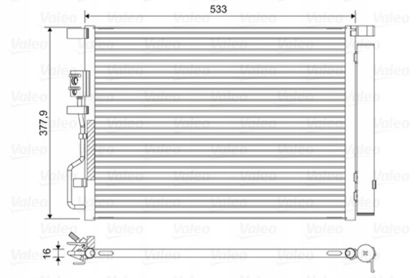 Valeo 822612 Конденсатор, кондиціонер valeo 822612