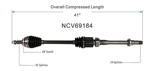 Китай NCV69184 ПЕРЕДНЯ ПРАВА ПРИВОДНА ОСЬ TOYOTA SIENNA 2011-2016 FWD GSP