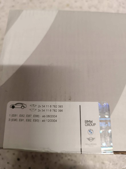 BMW OE 6777772 6782396 6782393 Гальмівні колодки передні BMW 3 E90 E91 6777772