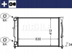 Mahle CR 1423 000S Охолоджувач води cr 1423 000s mahle audi skoda