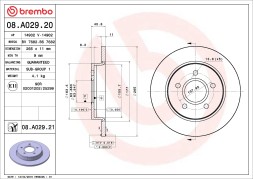 08 A029 21 BREMBO Диск гальмівний