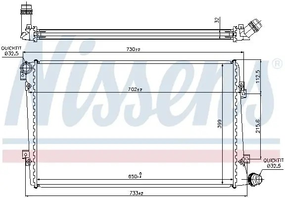 Nissens 65292 Радіатор охолодження 65292 nissens audi seat skoda vw a3