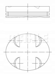 Mahle 005 24 00 Поршень дб комплектний
