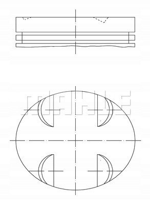 Mahle 005 24 00 Поршень дб комплектний