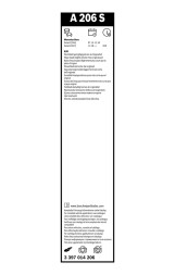 3397014206 BOSCH Комплект щіток склоочисника Bosch 650 475мм