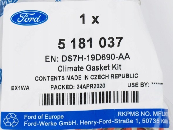Ford OE DS7H-19D690-AA УЩІЛЬНЕННЯ КОНДИЦІОНЕРУ
