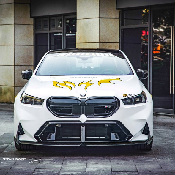 Китай T-471 Накладка спліттер переднього бампера BMW G90/G99 M5 в стилі M-Performance
