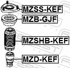 MZSHB KEF FEBEST Захист амортизатора