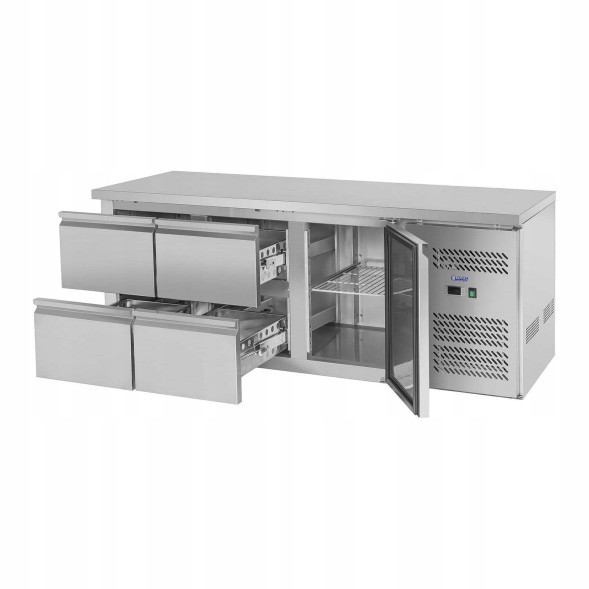 Китай WEW-SC-HP-1008983 Холодильний стіл Royal Catering 179см -2 до 10°C Сталева стільниця 4 шухляди