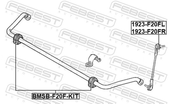 BMSB F20F KIT FEBEST Втулка стабілізатора