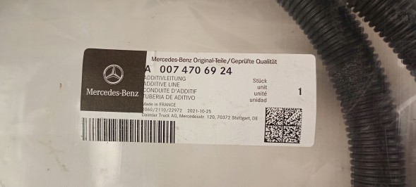 Mercedes-Benz OE A0074706924 A 007 470 69 24 ОРИГІНАЛЬНІ ТРУБКИ ПРОВІД ADBLUE MERCEDES-BENZ ACTROS 2011-19
