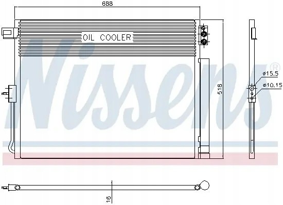 Nissens 940411 Очисник радіатора кондиціонера 940411 nissens