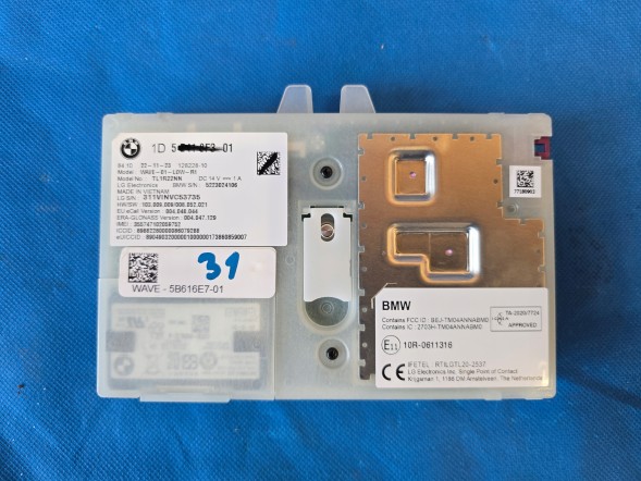 BMW OE MODUŁ TELEMATIC ATM (31) BMW G20 G26 G30 G05 G06 G12 U06 U11 5B616E7 5B418F3 NOWY ! quali21022026 ТЕЛЕМАТИЧНИЙ МОДУЛЬ ATM (31) BMW G20 G26 G30 G05 G12 U06 U11 5B616E7 5B418F3