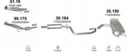 Polmostrów 30.150 Глушник кінцевий vw touran пос.1,6 03-08р.