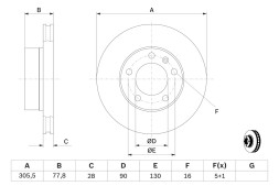 0986479B59 BOSCH ГАЛЬМІВНИЙ ДИСК