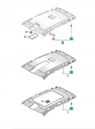 Volkswagen OE 5NN867501AS2ZX Обшивка стелі (вставка) stormgrey ASO VW