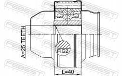 Febest 2011-GRCHSHAF Шарнір приводного вала 2011-грчшаф febest jeep