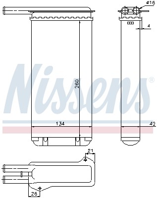 71755 NISSENS Радіатор системи опалення салона