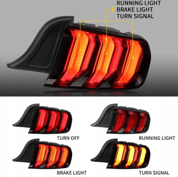 VLAND LDFO90 mhm Задній ліхтар, призначений для Vland LED Ford Mustang VI 2015-2023 років