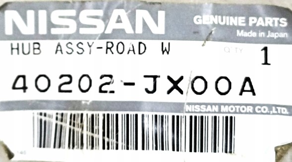 Nissan OE 40202JX00A Підшипник передньої маточини NISSAN NV200 2010+ NEW OE